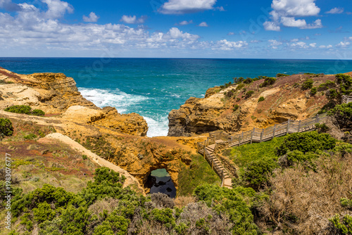 Stunning rock formation The Grotto along the Great Ocean Road in Australia