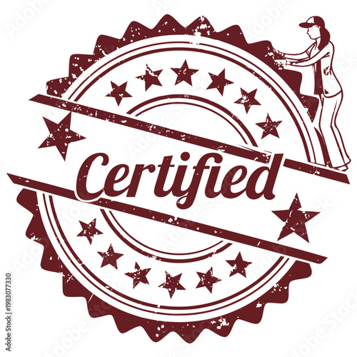 vector stamp with the text