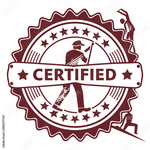 vector stamp with the text