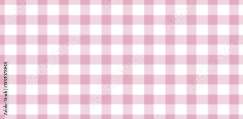 Soft pink and white gingham pattern background, a seamless textile texture for design and decoration
