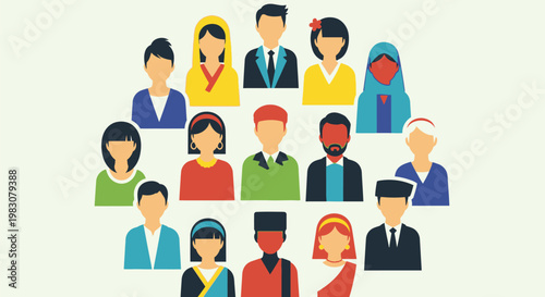 Diverse Group of People Representing Global Community Unity.