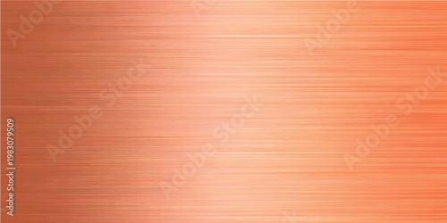 A close-up view of a warm toned metallic surface exhibiting subtle brushed horizontal lines and luminous reflections.