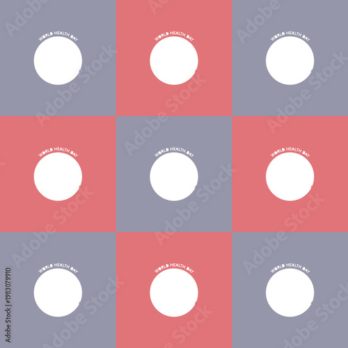 World Health Day Checkerboard Pattern Graphic Background Design