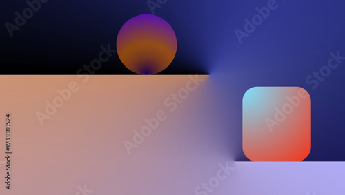 Abstract Glowing Sphere Minimal Background