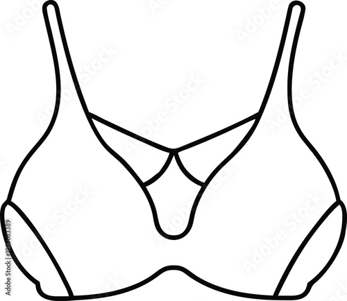 Stylish Push Up Bra Outline Providing Enhanced Shape and Feminine Lingerie Support