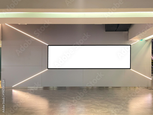 Billboard sign mockup in the urban environment, blank space to display your advertising or branding campaign.