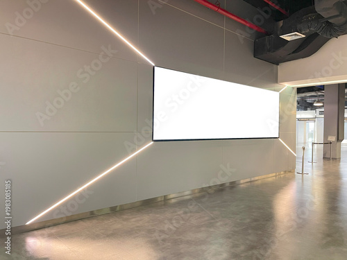 Billboard sign mockup in the urban environment, blank space to display your advertising or branding campaign.