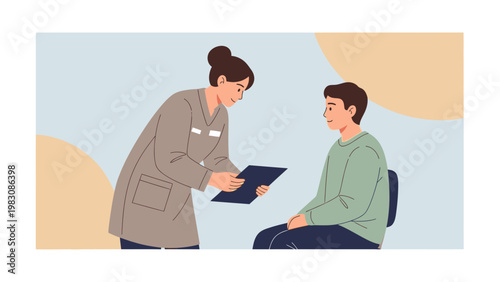 Doctor consulting patient, medical checkup, healthcare, doctor's visit, patient care, medical examination