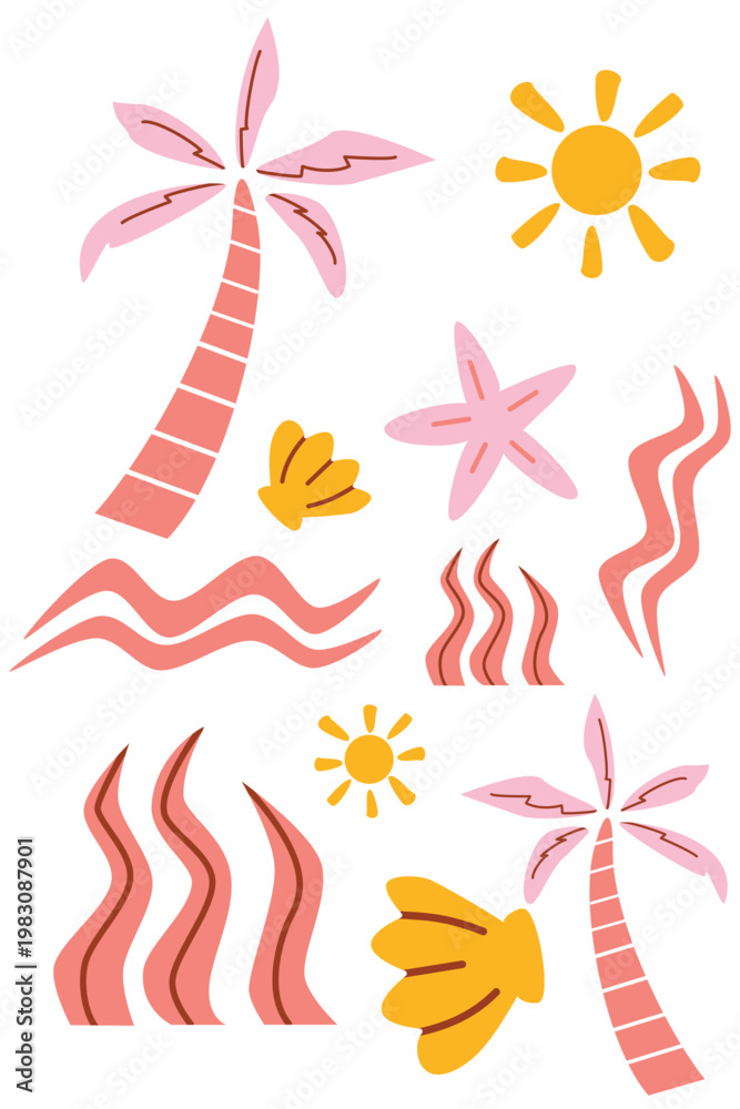 Obraz premium Tropical_Summer_Beach_Pattern