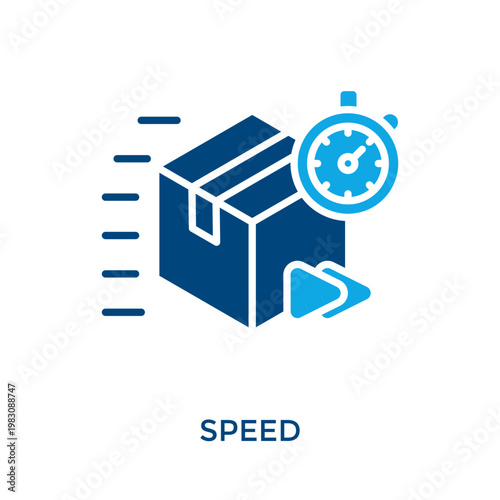 Speed Icon Dual Tone Style. Vector Illustration For Graphic Design