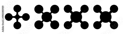 3d black methane molecule structure on white background for science education