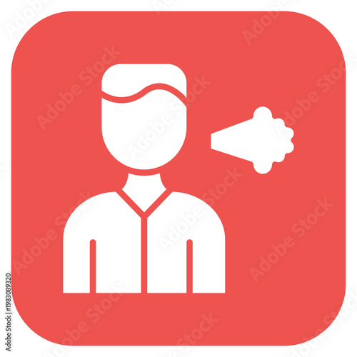 Shortness Of Breath Icon Style