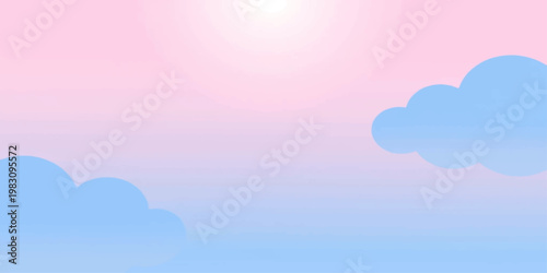 A beautiful summer day view of white clouds scattered across a clear blue sky atmosphere with bright sunlight and a natural cloudscape
