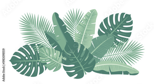 A clean monstera leaf graphic evokes tranquility and growth, perfect for branding, website design, or social media content needing a touch of nature.