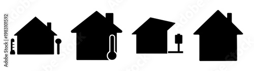 progression of home energy efficiency improvements in silhouette
