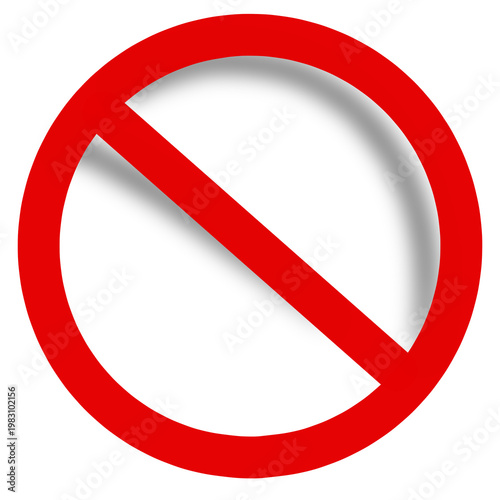 Free Download Prohibition symbol. Stop sign, no symbol, no sign, circle-backslash symbol, nay, interdictory circle or universal no, is a red circle with a red diagonal line through it. No entry sign - GFXLoad