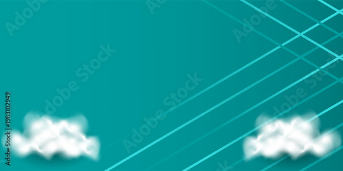 Abstract background with clouds and lines. Vector illustration. Eps 10.