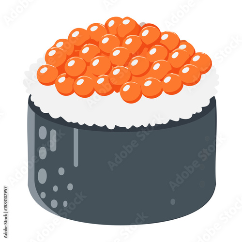 Photos Salmon roe gunkan sushi with seaweed wrap for authentic japanese seafood and sus
