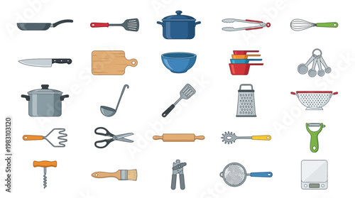 Kitchen Utensils and Cooking Tools.