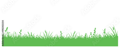 Collection of grassy edges forming a natural landscape template.