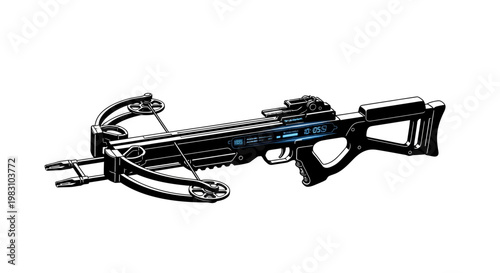Modern Tactical Crossbow with Scope and Tactical Stock - Hunting Weapon