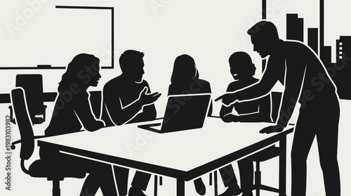 Business people in a meeting room.