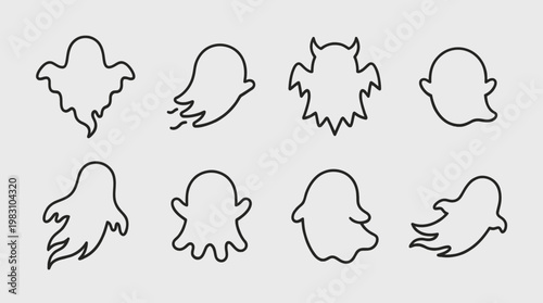 Ghost icons in various shapes.
