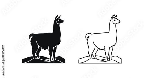 Llama Figurines Decor: Stylish Animal Home Decor Ideas Vector