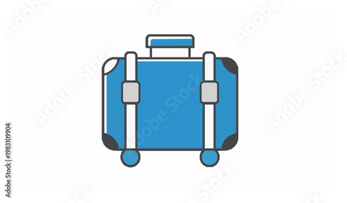 Modern suitcase travel vector icon design on white background