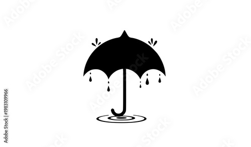 Modern umbrella rain vector icon design on white background