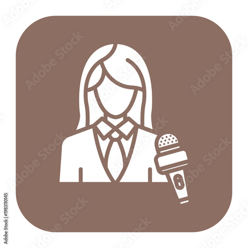 Journalist Female Icon