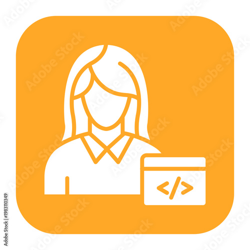 Programmer Female Icon