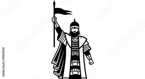 Warrior with Flag