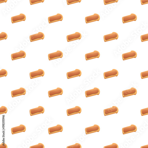 Toasted bread slices with brown spread creating a repeating background pattern