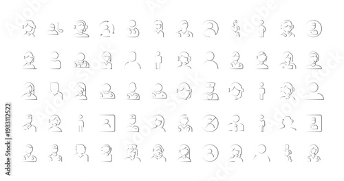 Pack of Worker Related Line Icons. Editable Stroke for Design, Web Sites, Apps, Cards. Contains Linear icon of Doctor, Dispatcher, Office Worker, vector illustration.