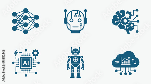 Robot Artificial Intelligence Circuit Board.