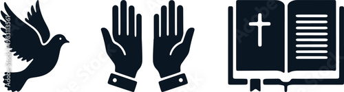 Symbolic representation of faith, prayer, and divine connection