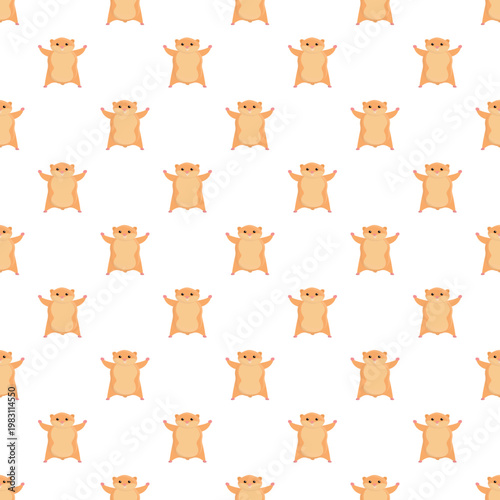 Hamster characters creating a repeating animal background