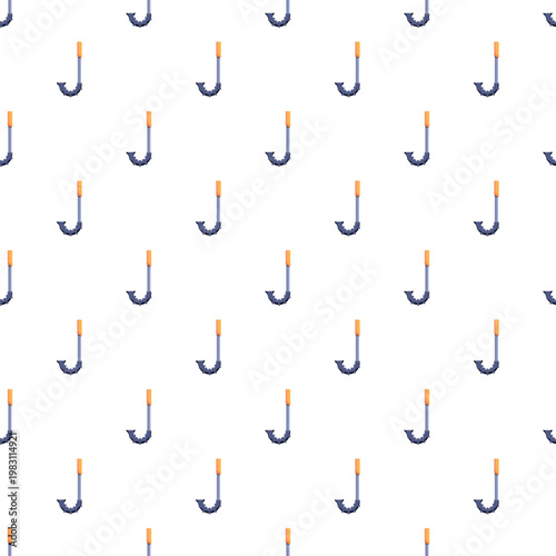 Snorkel gear creating a seamless pixel art pattern on a white background