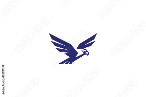 Abstract falcon bird shield logo for security agency and corporate protection brand identity