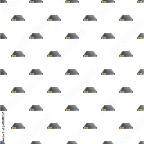 Hard drive units forming a seamless pattern representing data and storage