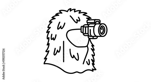 Camouflaged Hunter with Binoculars, Bushcraft, Wildlife Observation, Stealthy, Outdoor Adventure