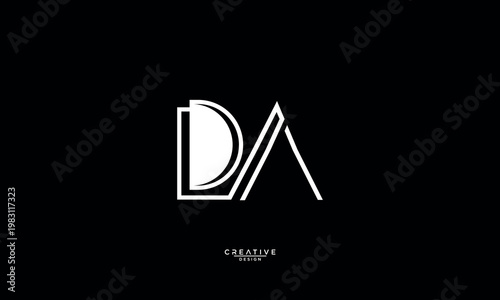DA, AD, D, A, Abstract Letters Logo Monogram