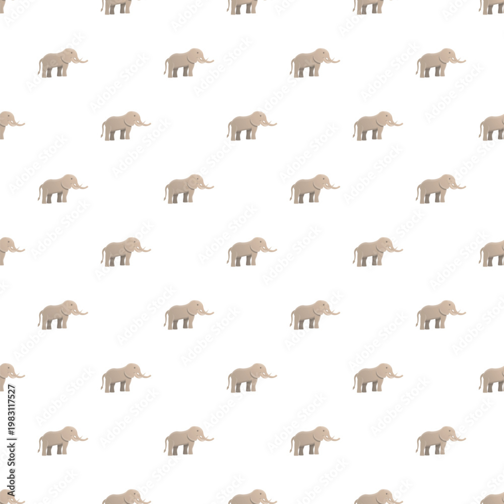 Obraz premium Cartoon elephants creating a seamless pattern for nursery or textile design
