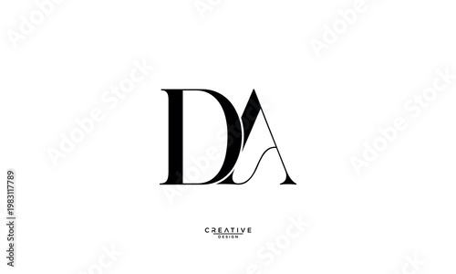 DA, AD, D, A, Abstract Letters Logo Monogram