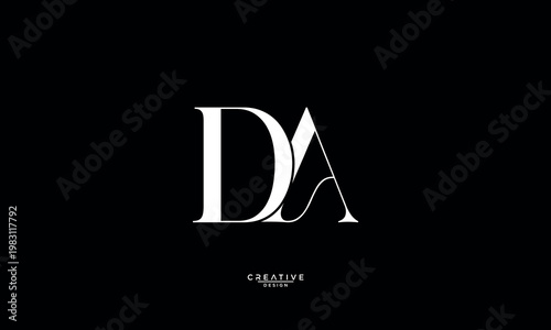 DA, AD, D, A, Abstract Letters Logo Monogram