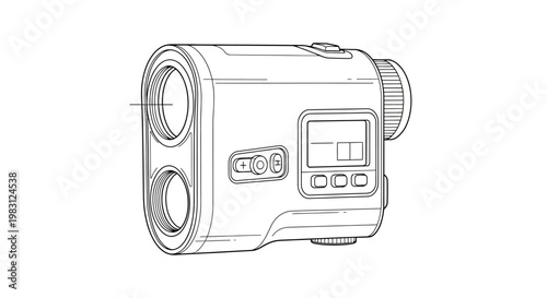 Rangefinder Device Illustration - Precision Measuring Tool