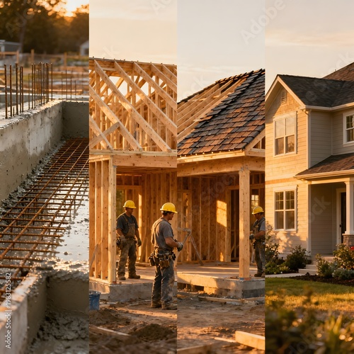 Timelapse construction of a country house