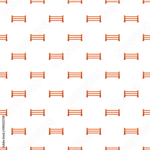 Wooden hurdles forming a repeating pattern, used in equestrian sports and training