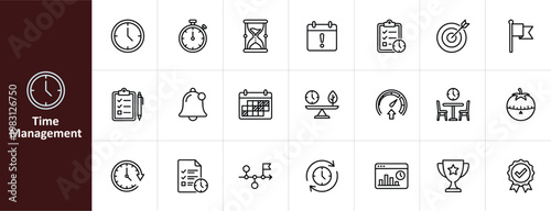 User Feedback and Customer Satisfaction Line Icon Set - Minimalist Review and Survey Vector Illustrations